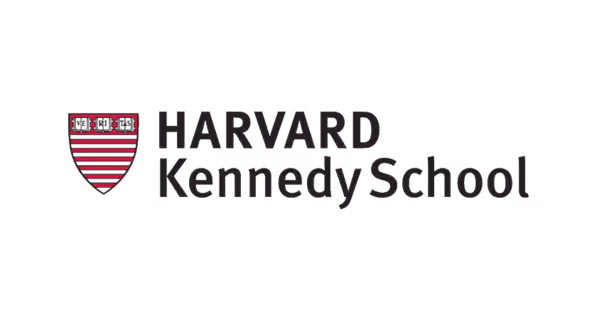 Harvard Kennedy School logo with shield and text.